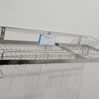 Kệ Chén 1 Tầng Có Khay Hứng Nước Inox SUS 304