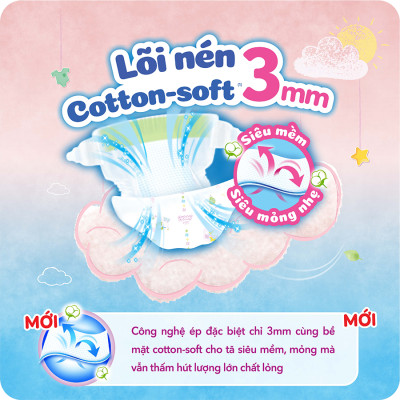 Tã Dán Bobby Siêu Mỏng Thấm Gói Siêu Lớn L68 (68 Miếng)