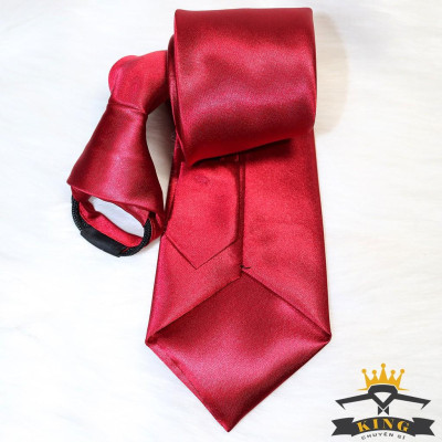 Cà vạt học sinh nam nữ thắt sẳn bản nhỏ 5cm KING, caravat công sở style hàn quốc vải phí bóng gía rẻ C015