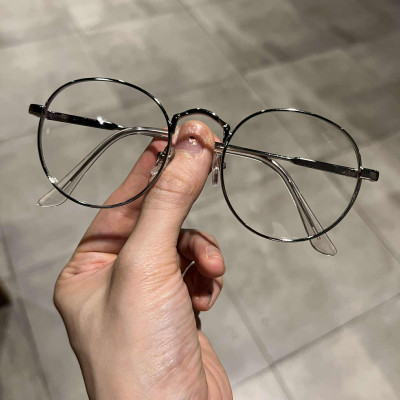 Kính vintage mắt tròn nhỏ gọng kim loại cho nam nữ