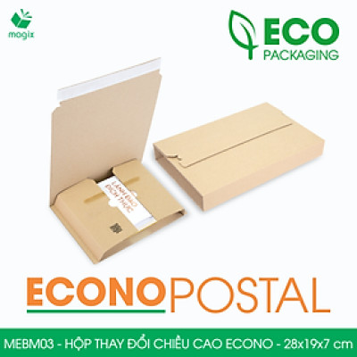 MEBM03 - 28x19x7 cm - 60 hộp carton thay đổi chiều cao siêu tiết kiệm - Hộp đóng sách, hộp gói hàng