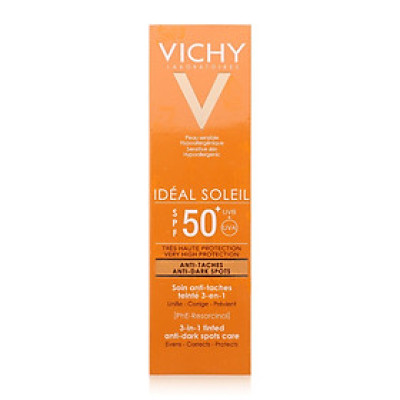 Vichy Kem Chống Nắng Ngăn Sạm Da & Giảm Thâm Nám Chống Tia UVA & UVB Ideal Soleil Anti Dark Spot SPF50 50ml