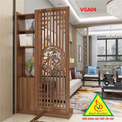 KỆ VÁCH NGĂN PHÒNG KHÁCH , NHÀ BẾP ( 1 VÁCH 1 KỆ) VGA05 - Nội thất lắp ráp Viendong Adv