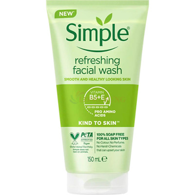 Sữa rửa mặt Simple Refreshing Facial Wash giúp làm sạch cho da nhạy cảm (50ml/150ml) - Hàng chính hãng
