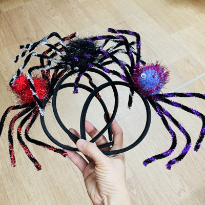 Bờm nhện hoá trang halloween/ bờm bóc chơi halloween hình nhện