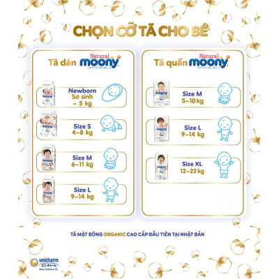 Tã Quần Moony Natural Bông Organic XL32 (32 Miếng)
