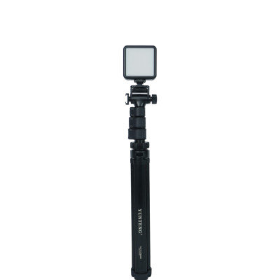Combo Gậy Yunteng VCT 91666 và Đèn RGB - Phụ kiện điện thoại kèm đèn trợ sáng chụp ảnh, quay video - Hàng chính hãng