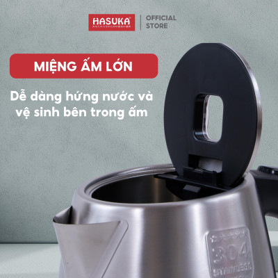 Ấm siêu tốc HASUKA HSK-177 dung tích 1.7L, công suất 1850W đun nhanh, chế độ ngắt tự động tiết kiệm điện tối đa - HÀNG CHÍNH HÃNG