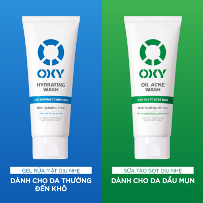 Sữa rửa mặt cho nam Oxy sạch dịu nhẹ, giảm khô căng dạng gel Oxy Hydrating Wash 100g