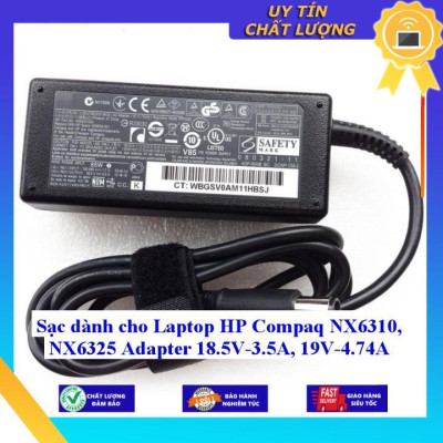 Sạc dùng cho Laptop HP Compaq NX6310 NX6325 Adapter 18.5V-3.5A 19V-4.74A - Hàng Nhập Khẩu New Seal