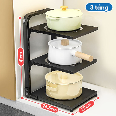 Giá Để Xoong Nồi Thép Carbon Kalpen 2-3-4-5 tầng