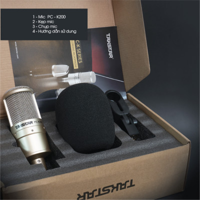 Micro thu âm cao cấp, mic thu âm Takstar PC-K200 - Hàng chính hãng