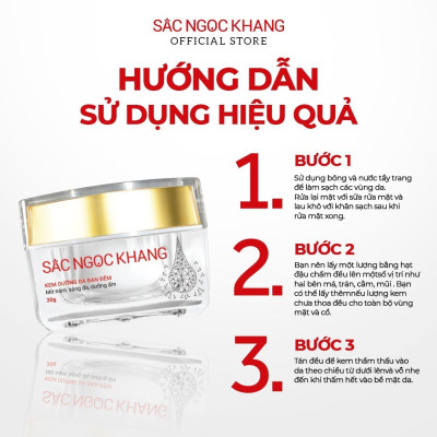 (Size du lịch) Bộ đôi dưỡng da Sắc Ngọc Khang Kem dưỡng da ban đêm 10g & Sữa rửa mặt 50g