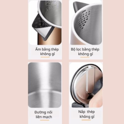 Ấm siêu tốc inox 3 lớp Mitomo ST-631 (1.7L)