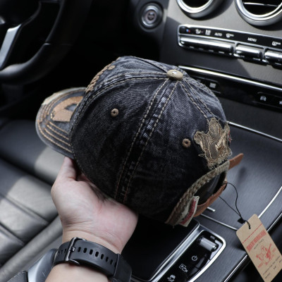 Nón kết, mũ lưỡi trai Ông Địa 35 phối vải jeans form đẹp thời trang đường phố