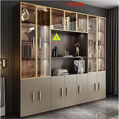 Tủ trang trí cánh kính TTK304 - Nội thất lắp ráp Viễn Đông ADV