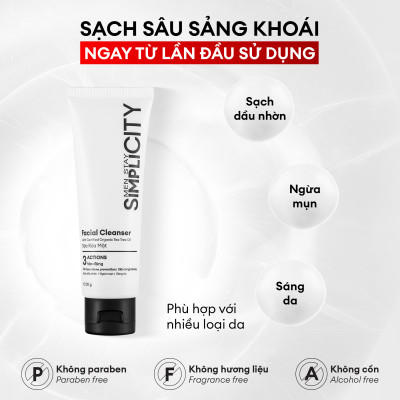 Sữa rửa mặt dưỡng ẩm Facial Cleanser Men Stay Simplicity