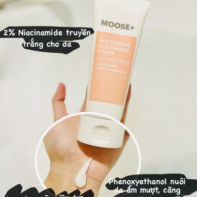 Sữa rửa mặt trắng da Moose+ 150ml giúp da mặt trắng hồng rạng rỡ hạn 2026