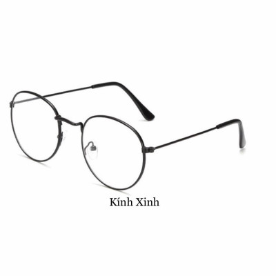 Kính Mắt Tròn Ulzzang Kim Loại Phong Cách Hàn Quốc (ĐEN)