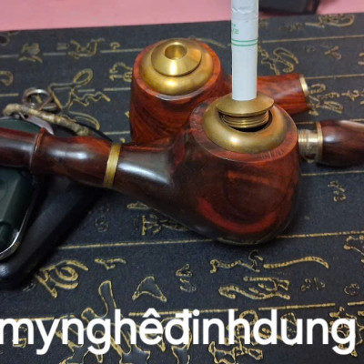 TẨU HÚT THUỐC BẰNG GỖ TRẮC  SANG TRỌNG ĐẲNG CẤP