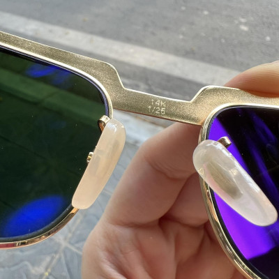 Kính Râm Solex Mắt Thủy Tinh Gọng Titanium Cao Cấp (Màu Xanh)