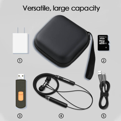 Hộp Đựng Tai Nghe Thẻ Nhớ USB Chống Sốc Chống Nước - Hàng Chính Hãng