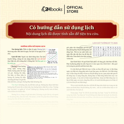 Lịch cát tường 2025, Lịch vạn niên vạn sự xem giờ âm dương phong thủy 365 ngày, 2H Books