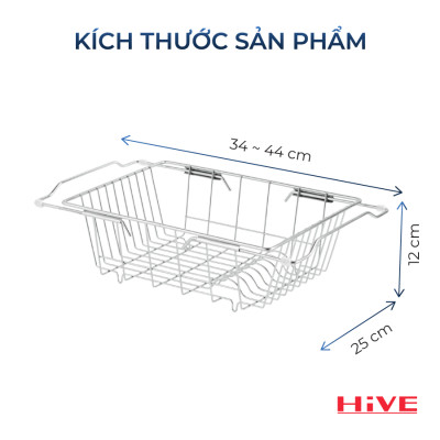 RỔ ÚP CHÉN GÁC BỒN RỬA HiVE NEW INOX 304