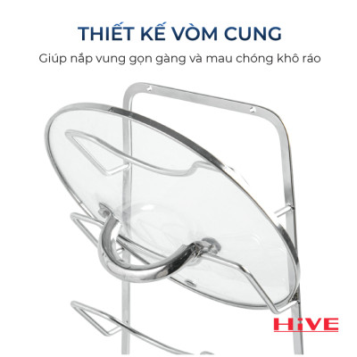 Kệ úp nắp vung treo tường HiVE inox 304