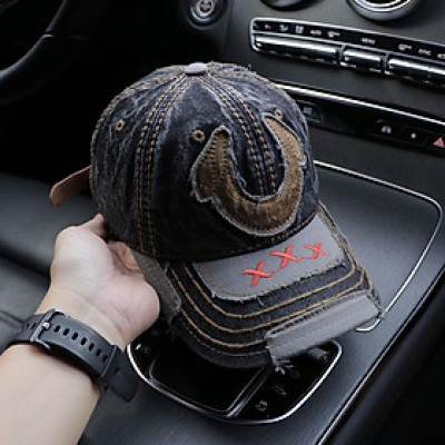 Nón kết, mũ lưỡi trai Ông Địa XXX phối vải jeans form đẹp thời trang đường phố