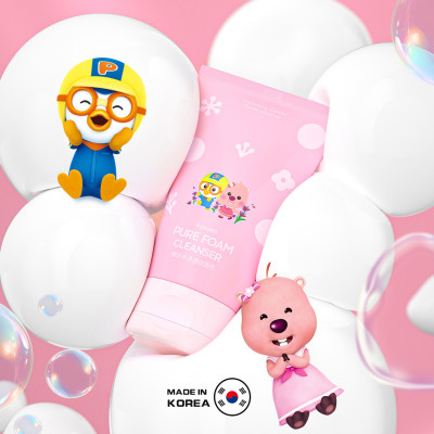 Sữa rửa mặt cho bé tuổi dậy thì Pororo Pure Foam Cleanser Hàn Quốc 120g