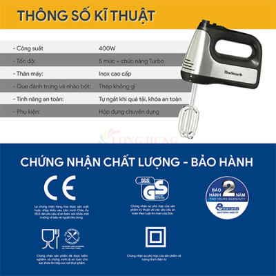 Máy đánh trứng Bluestone HMB-6336 - Hàng chính hãng