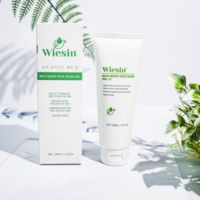 Sữa rửa mặt không bọt dưỡng ẩm cho da khô và da nhạy cảm Wiesin Rich Moist Face Wash Gel 100ml - WS01