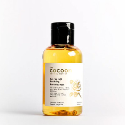 Combo Gel rửa mặt hoa hồng Cocoon 140ml + Thạch hoa hồng Cocoon 30ml khóa ẩm 24h