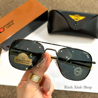 Kính râm thời trang phi công Cơn Ao Mắt thủy tinh kim cương