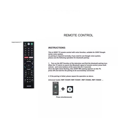 Remote Điều Khiển Giọng Nói Smart TV, Tivi Thông Minh Dành Cho SONY BRAVIA - Hàng nhập khẩu