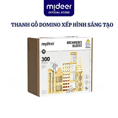 Thanh gỗ Domino xếp hình sáng tạo Mideer Archimedes City Blocks cho bé 4 5 6 7 8  tuổi