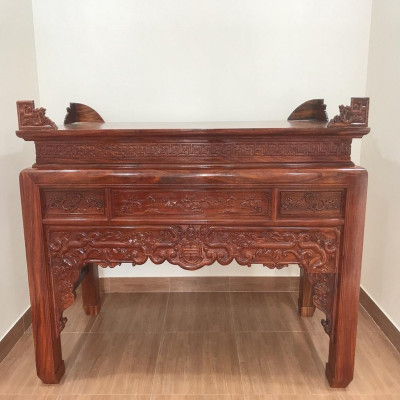 Án Gian Thờ Chân 12 Gỗ Lim