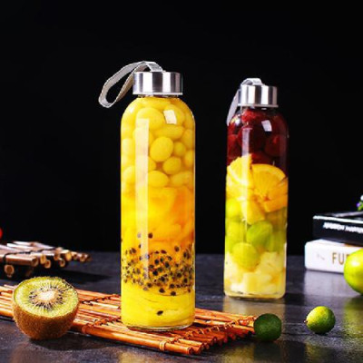 Combo 10 Bình Nước Thủy Tinh Có Dây Xách Dung Tích 500ml