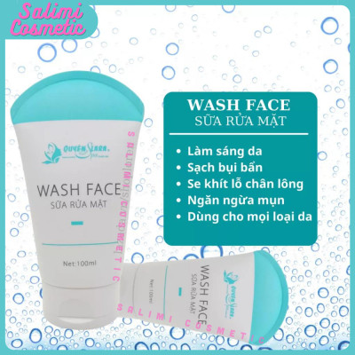 Sữa Rửa Mặt WASH FACE 100ml, Làm Sạch Da, Sạch Bụi Bẩn, Dầu Nhờn, Lớp Trang Điểm, Tế Bào Da Chết, Ngăn Ngừa Mụn, Duy Trì Độ Ẩm