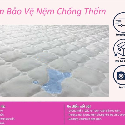 TẤM LÓT BẢO VỆ NỆM HÀNG KHÁCH SẠN CAO CẤP 1M/1M2/1M4/1M6/1M8/2M/2M2