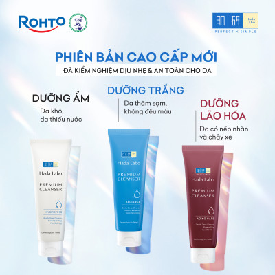 Sữa rửa mặt dưỡng trắng cao cấp Hada Labo Premium Cleanser Radiance 100g
