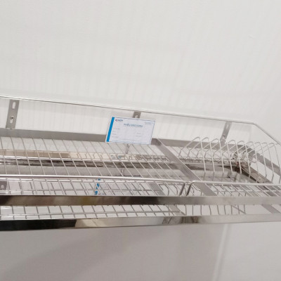 Kệ Chén 1 Tầng Có Khay Hứng Nước Inox SUS 304