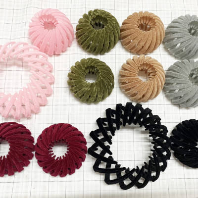 Kẹp búi tóc Hàn Quốc bọc nhung, kẹp tóc tổ chim , kẹp tóc xếp gọn