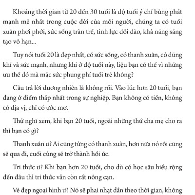 20-30 Tuổi Mười Năm Vàng Quyết Định Bạn Là Ai