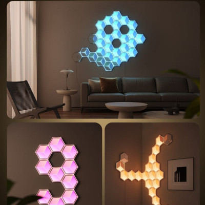 Đèn LED lục giác lắp ghép Govee Glide Hexagon Light Panels Ultra H606A | Ánh sáng đa diện siêu việt