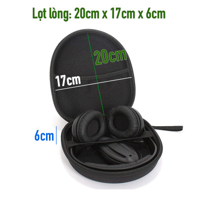 Túi hộp Smilebox khung cứng chống sốc đựng tai nghe chụp đầu, tai nghe chụp 2 tai bluetooth loại lớn - Hàng chính hãng