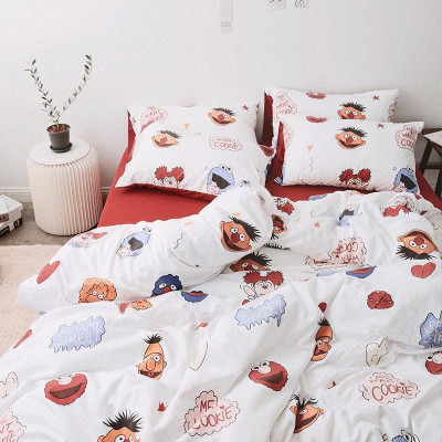 Bộ ga và vỏ chăn cotton Sweet Love VSL1009 ( 5 món )