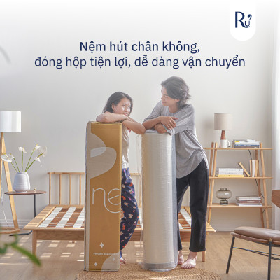 Nệm Foam Cao Cấp Nest Ru9 15cm - Màu Xám | 2 Lớp Foam Nâng Đỡ | Bao Gồm 6 Kích Thước