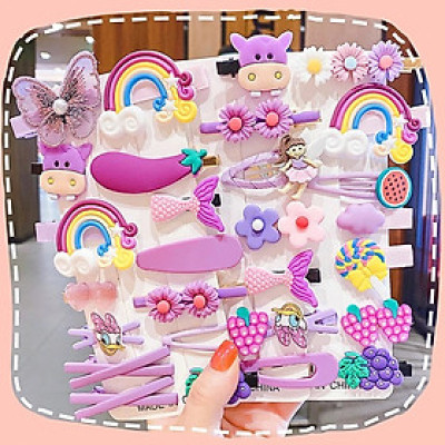Set 12-14 kẹp tóc cho bé dễ thương nhiều mẫu lựa chọn
